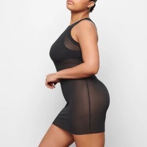 NWT SKIMS MESH HIGH NECK TANK DRESS